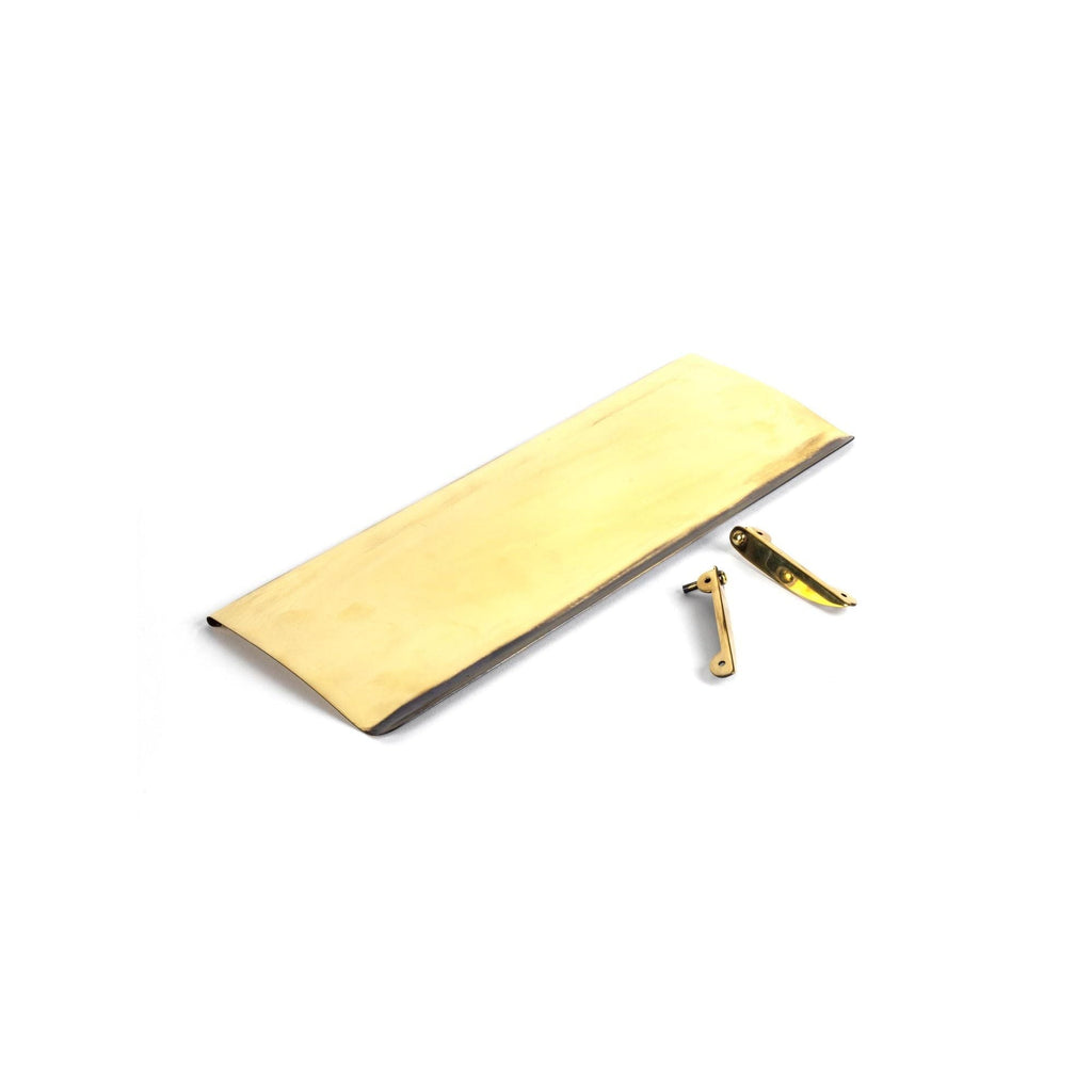 Aged Brass Small Letter Plate Cover | From The Anvil-Letter Plate Covers-Yester Home