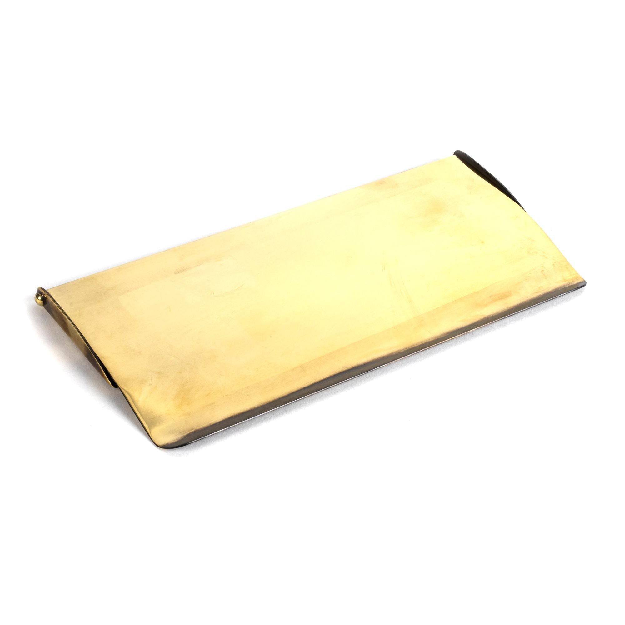Aged Brass Small Letter Plate Cover | From The Anvil - Letter Plate Covers - From The Anvil - Yester Home