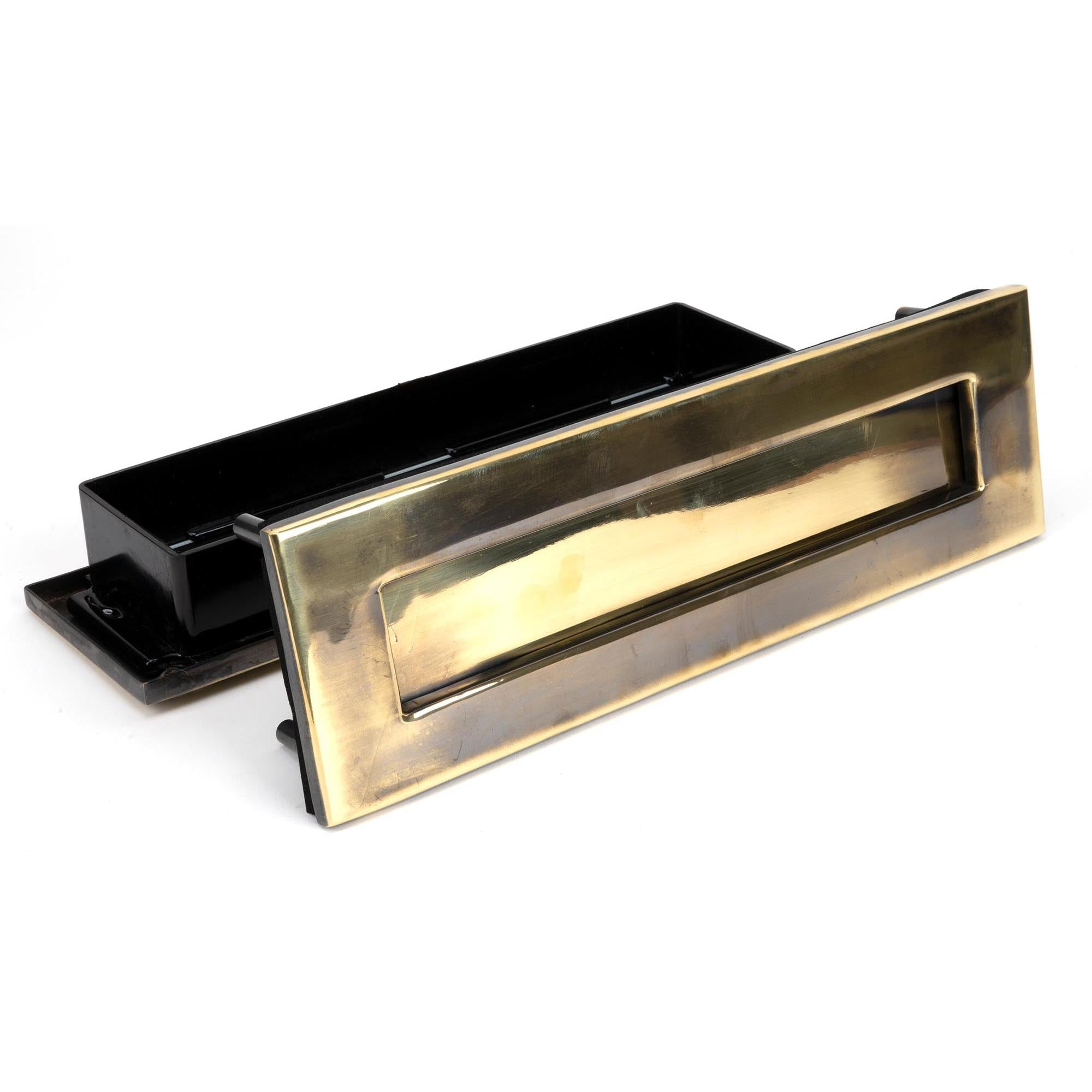 Aged Brass Traditional Letterbox | From The Anvil - Letterbox - From The Anvil - Yester Home