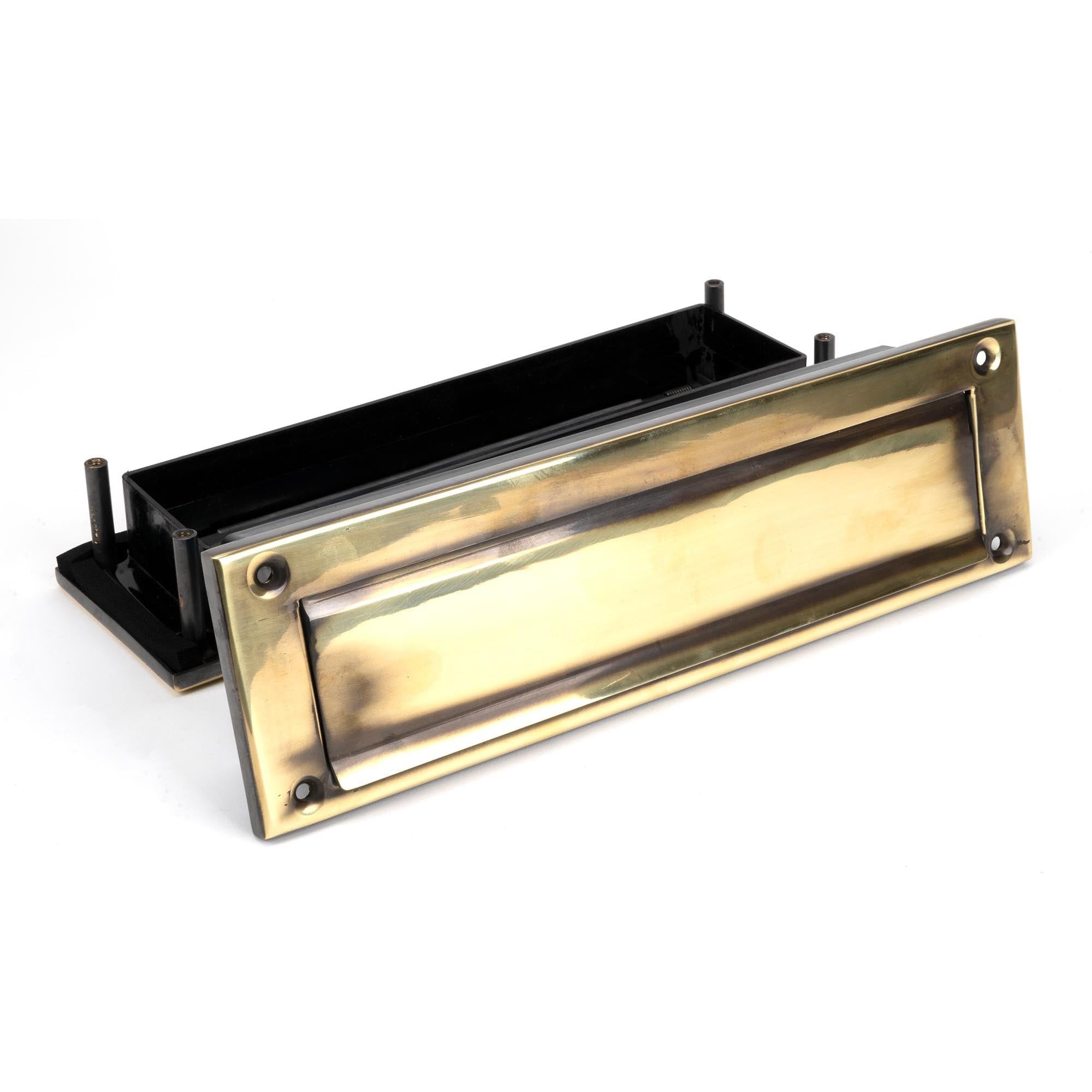 Aged Brass Traditional Letterbox | From The Anvil - Letterbox - From The Anvil - Yester Home