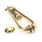 Aged Brass Victorian Loop Door Knocker | From The Anvil-Bolt-Through Door Knockers-Yester Home