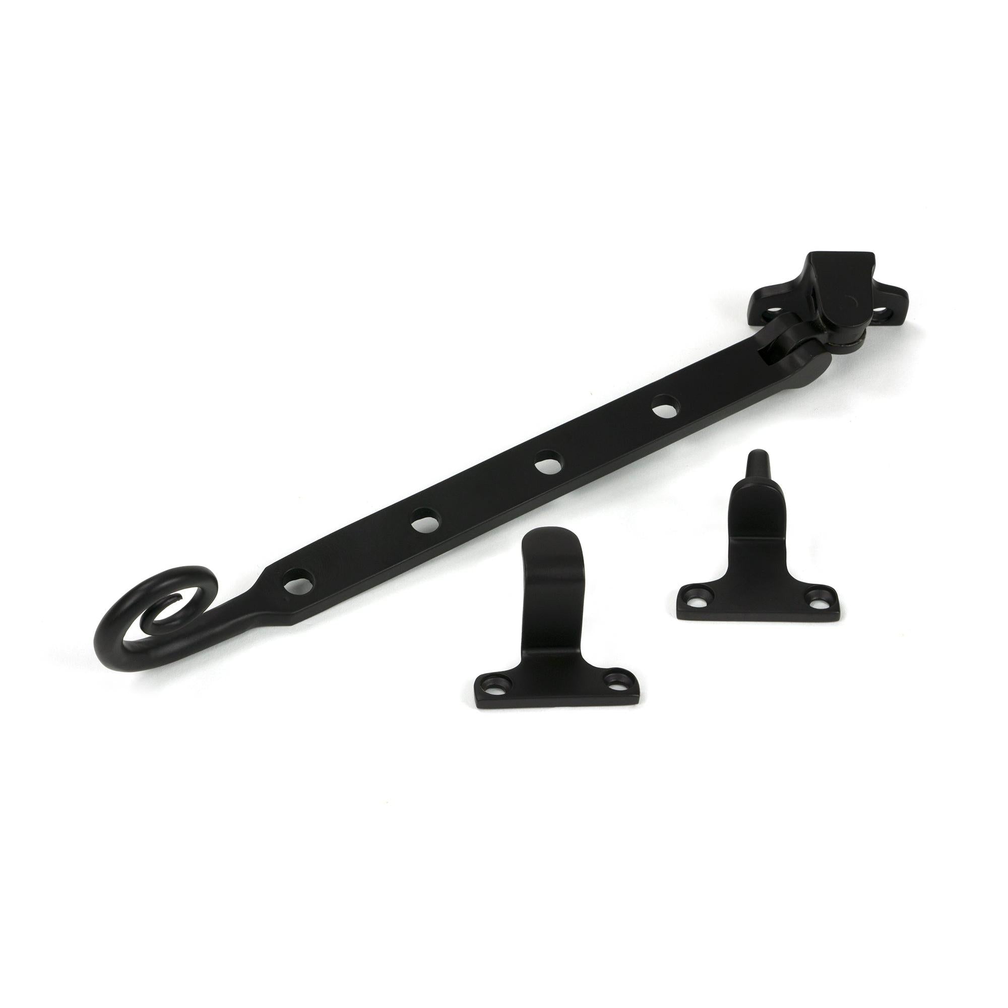 Aged Bronze 10" Monkeytail Stay (Steel Window) - Stays - From The Anvil - Yester Home