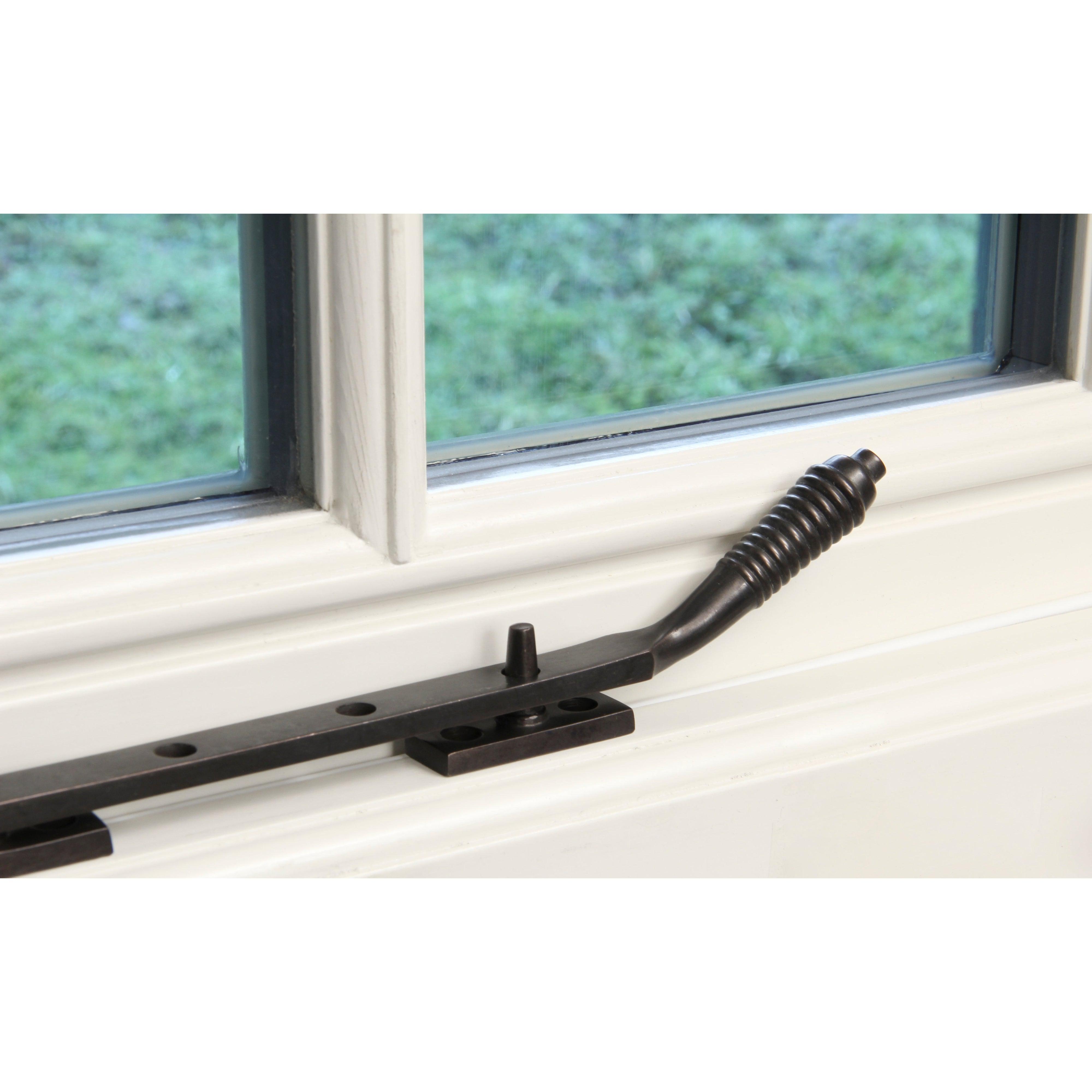 Aged Bronze 10" Reeded Stay | From The Anvil-Stays-Yester Home