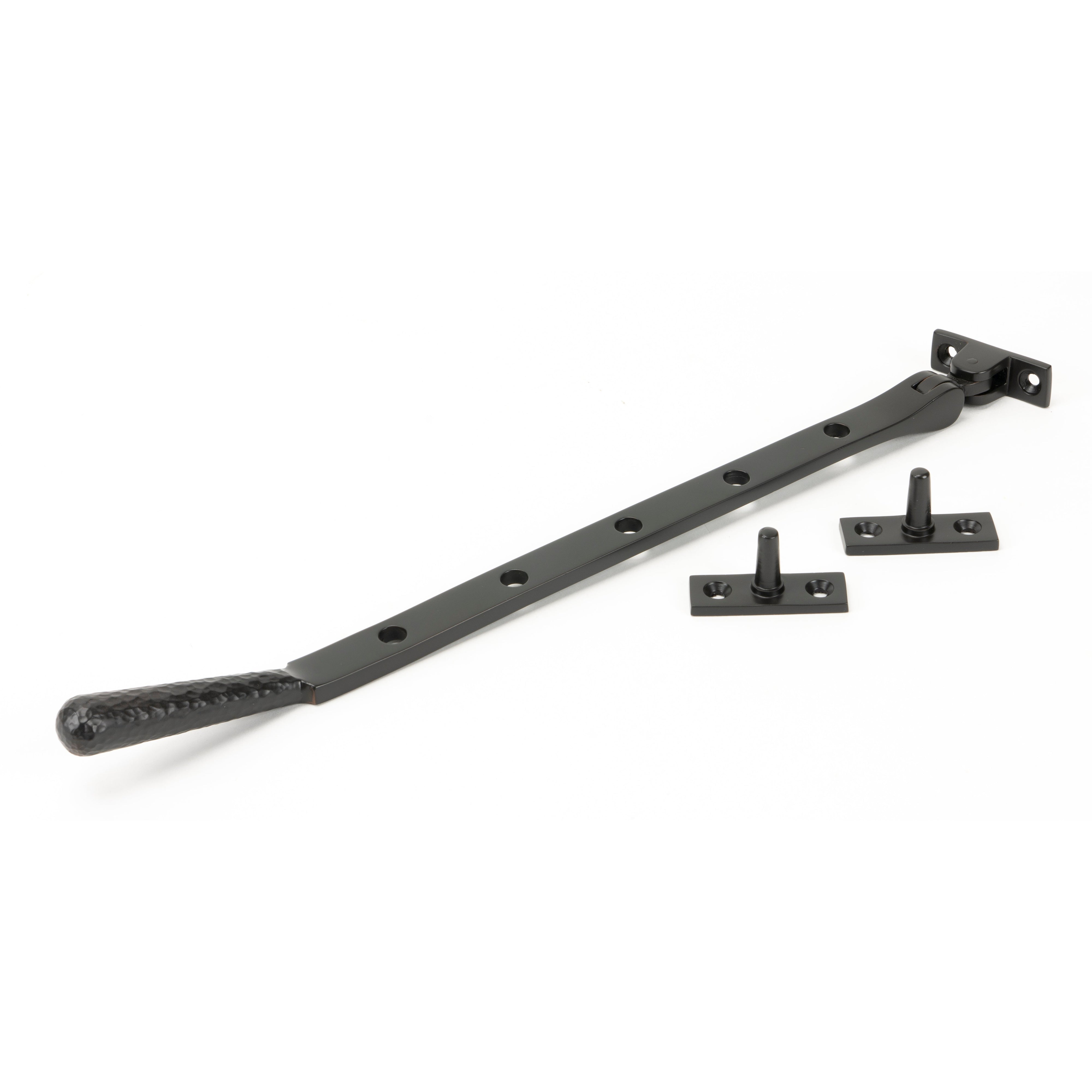 Aged Bronze 12" Hammered Newbury Stay | From The Anvil-Stays-Yester Home