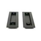 Aged Bronze 175mm Art Deco Rectangular Pull - Privacy Set | From The Anvil-Cabinet Pulls-Yester Home