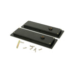 Aged Bronze 175mm Art Deco Rectangular Pull - Privacy Set | From The Anvil - Cabinet Pulls - From The Anvil - Yester Home