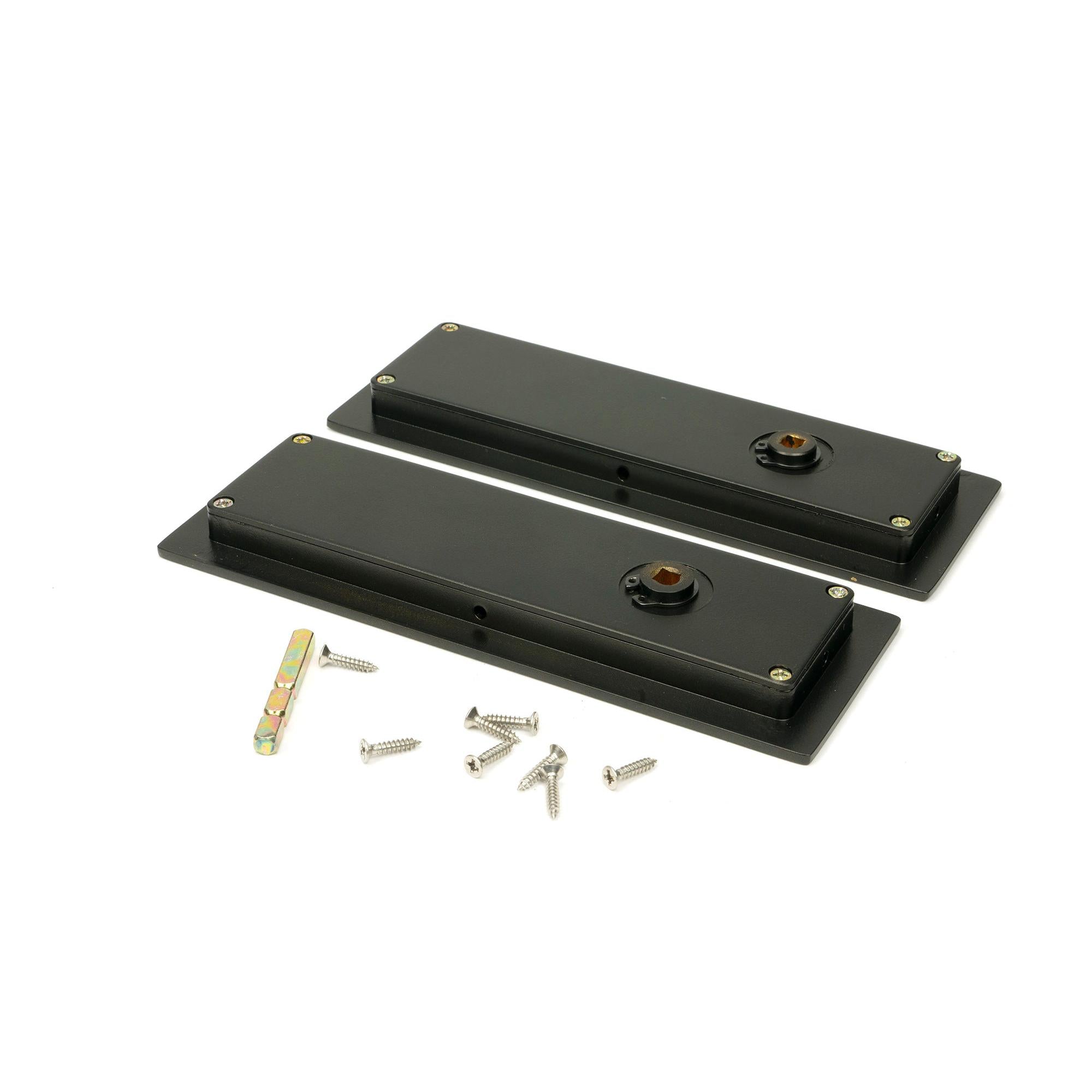 Aged Bronze 175mm Art Deco Rectangular Pull - Privacy Set | From The Anvil - Cabinet Pulls - From The Anvil - Yester Home