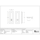 Aged Bronze 175mm Plain Rectangular Pull - Privacy Set | From The Anvil-Cabinet Pulls-Yester Home