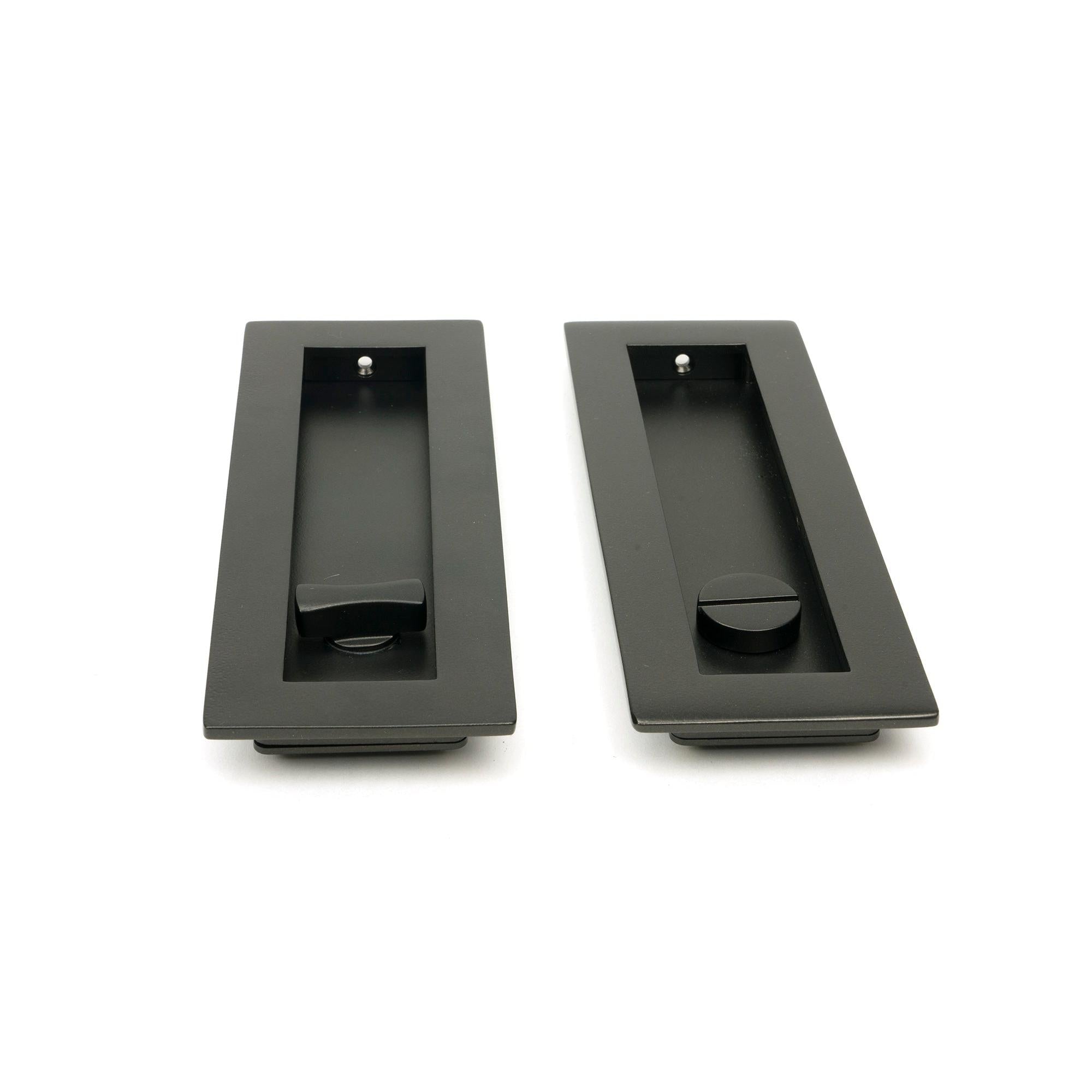 Aged Bronze 175mm Plain Rectangular Pull - Privacy Set | From The Anvil - Cabinet Pulls - From The Anvil - Yester Home