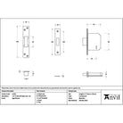 Aged Bronze 2½" 5 Lever BS Dead Lock KA - Deadlocks & Deadbolts - From The Anvil - Yester Home