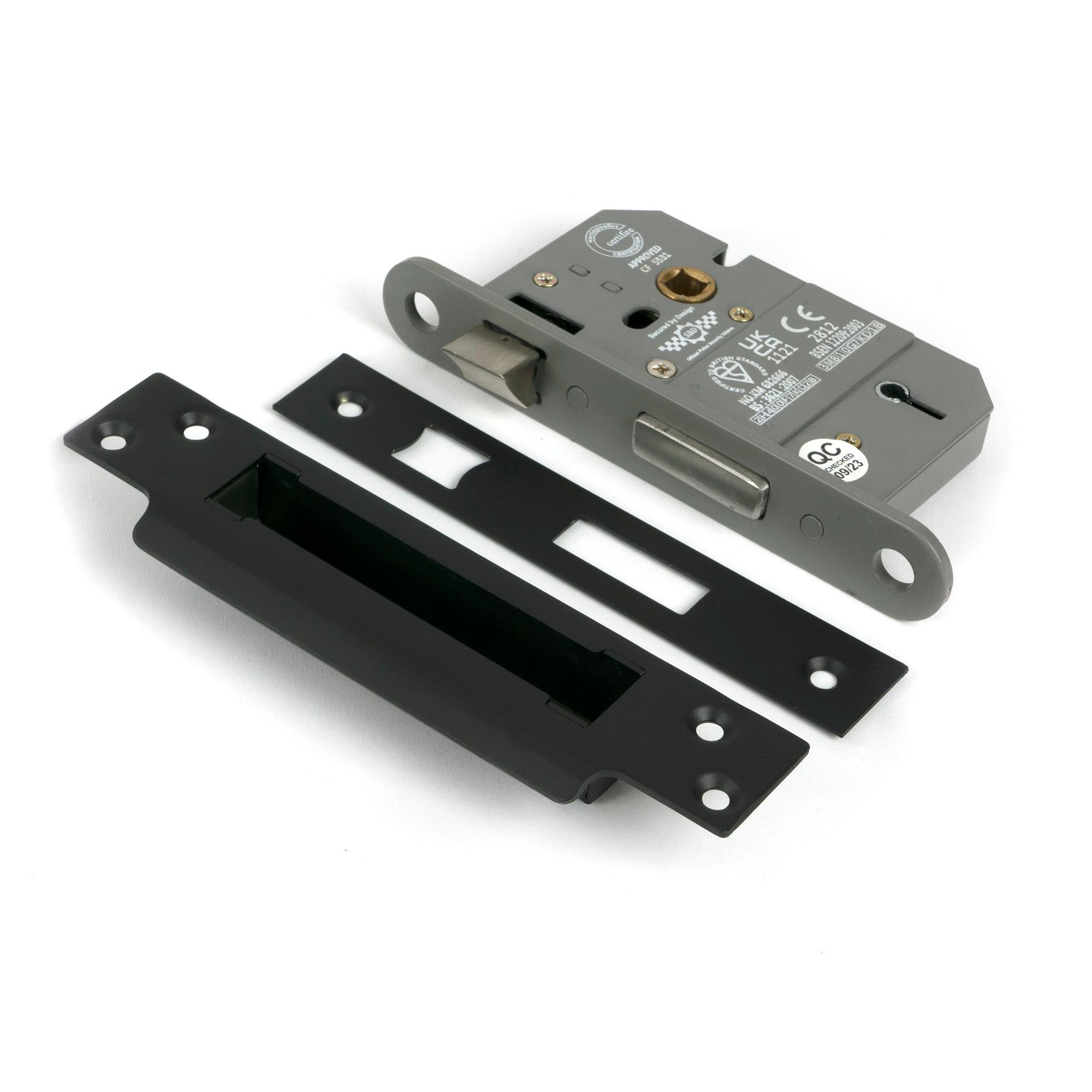 Aged Bronze 2½" 5 Lever BS Sash Lock - Sash Locks - From The Anvil - Yester Home