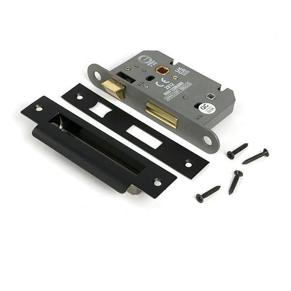 Aged Bronze 2½" Heavy Duty Bathroom Mortice Lock - Bathroom Locks - From The Anvil - Yester Home