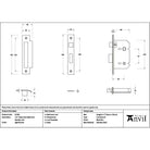 Aged Bronze 2½" Heavy Duty Bathroom Mortice Lock - Bathroom Locks - From The Anvil - Yester Home