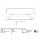 Aged Bronze 200mm Moore Edge Pull | From The Anvil - Edge Pulls - From The Anvil - Yester Home