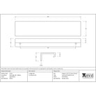 Aged Bronze 200mm Plain Edge Pull | From The Anvil - Edge Pulls - From The Anvil - Yester Home