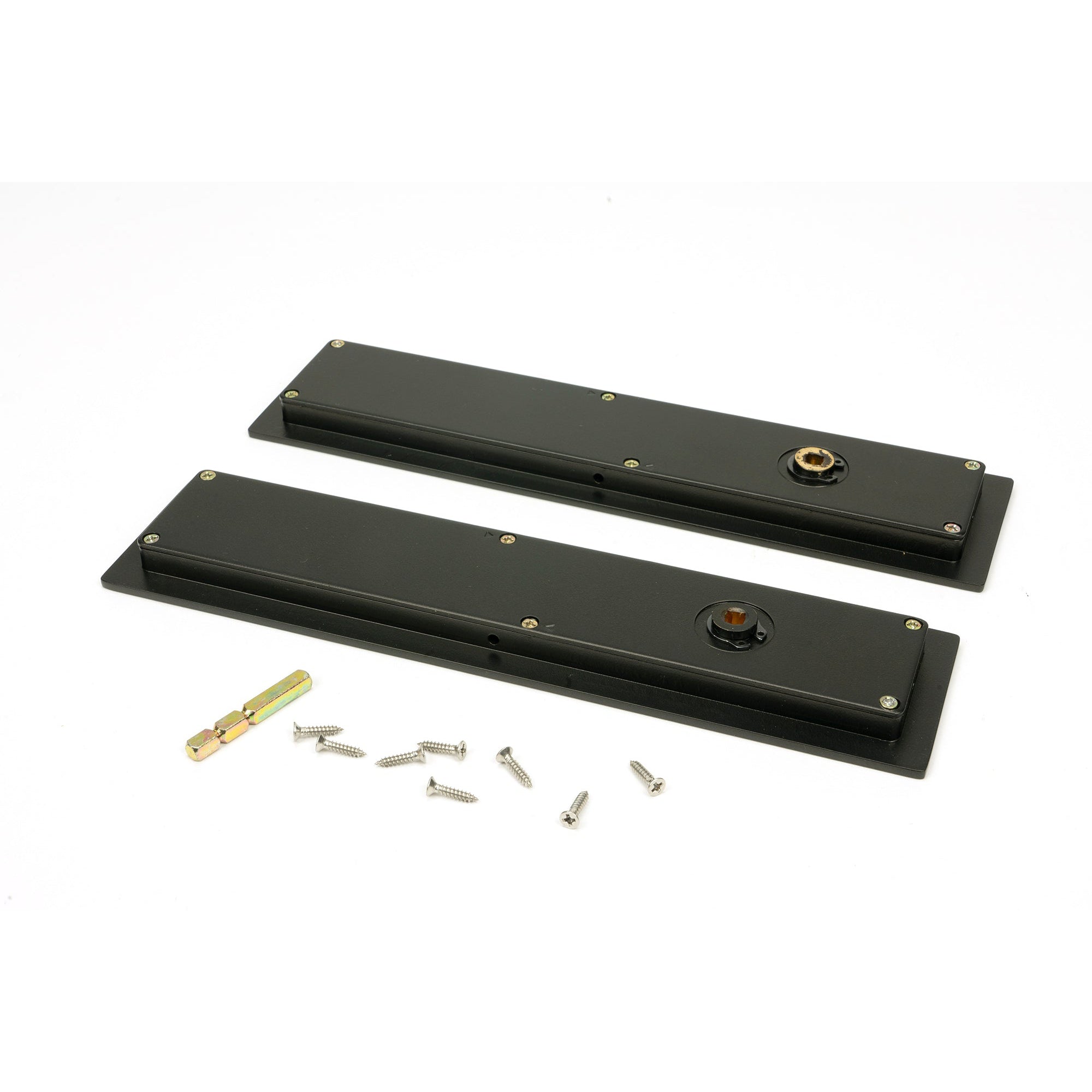 Aged Bronze 250mm Art Deco Rectangular Pull - Privacy Set | From The Anvil-Cabinet Pulls-Yester Home