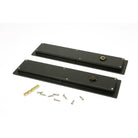 Aged Bronze 250mm Art Deco Rectangular Pull - Privacy Set | From The Anvil - Cabinet Pulls - From The Anvil - Yester Home