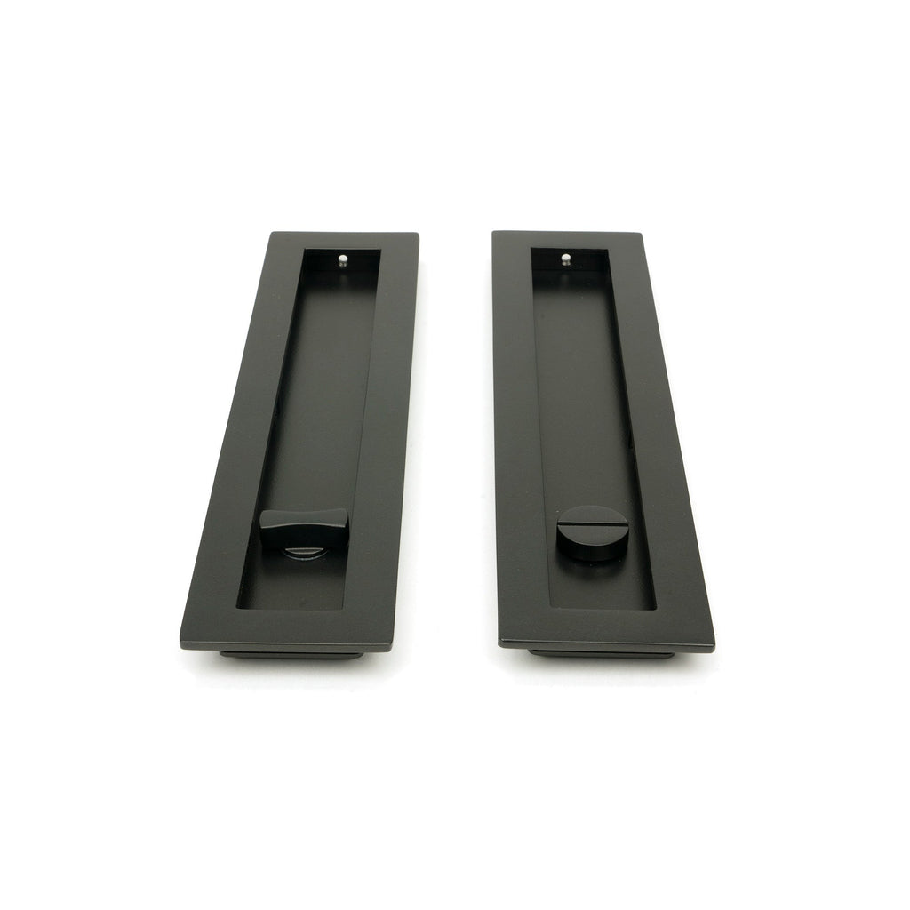 Aged Bronze 250mm Plain Rectangular Pull - Privacy Set | From The Anvil-Cabinet Pulls-Yester Home