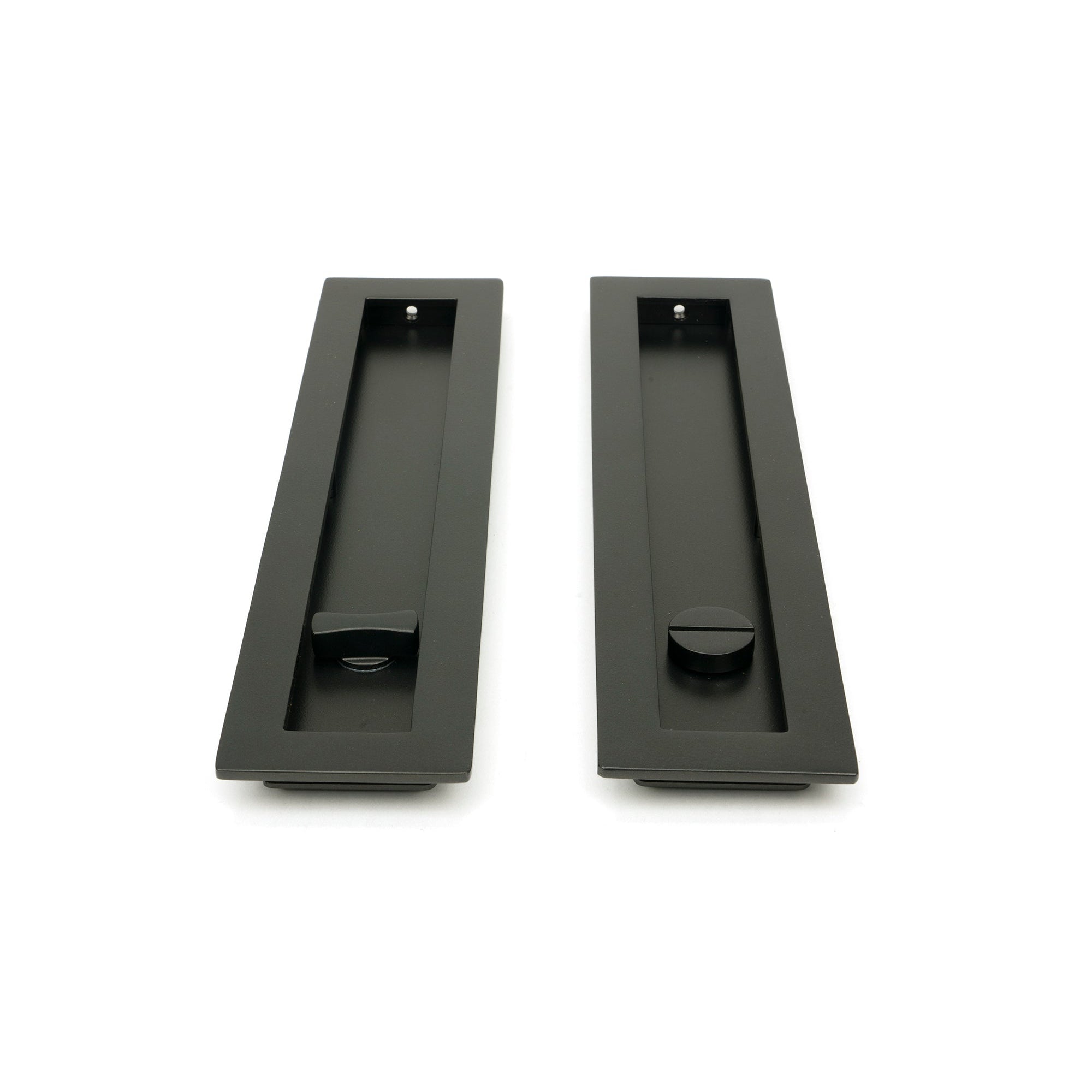 Aged Bronze 250mm Plain Rectangular Pull - Privacy Set | From The Anvil-Cabinet Pulls-Yester Home