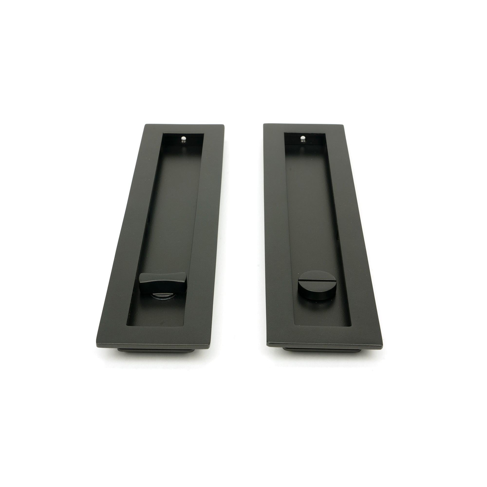 Aged Bronze 250mm Plain Rectangular Pull - Privacy Set | From The Anvil - Cabinet Pulls - From The Anvil - Yester Home