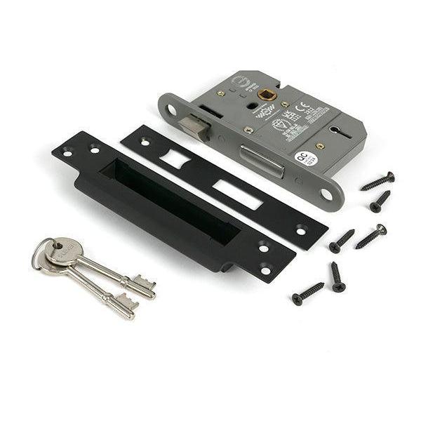 Aged Bronze 3" 5 Lever BS Sash Lock - Sash Locks - From The Anvil - Yester Home