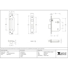 Aged Bronze 3" 5 Lever BS Sash Lock - Sash Locks - From The Anvil - Yester Home