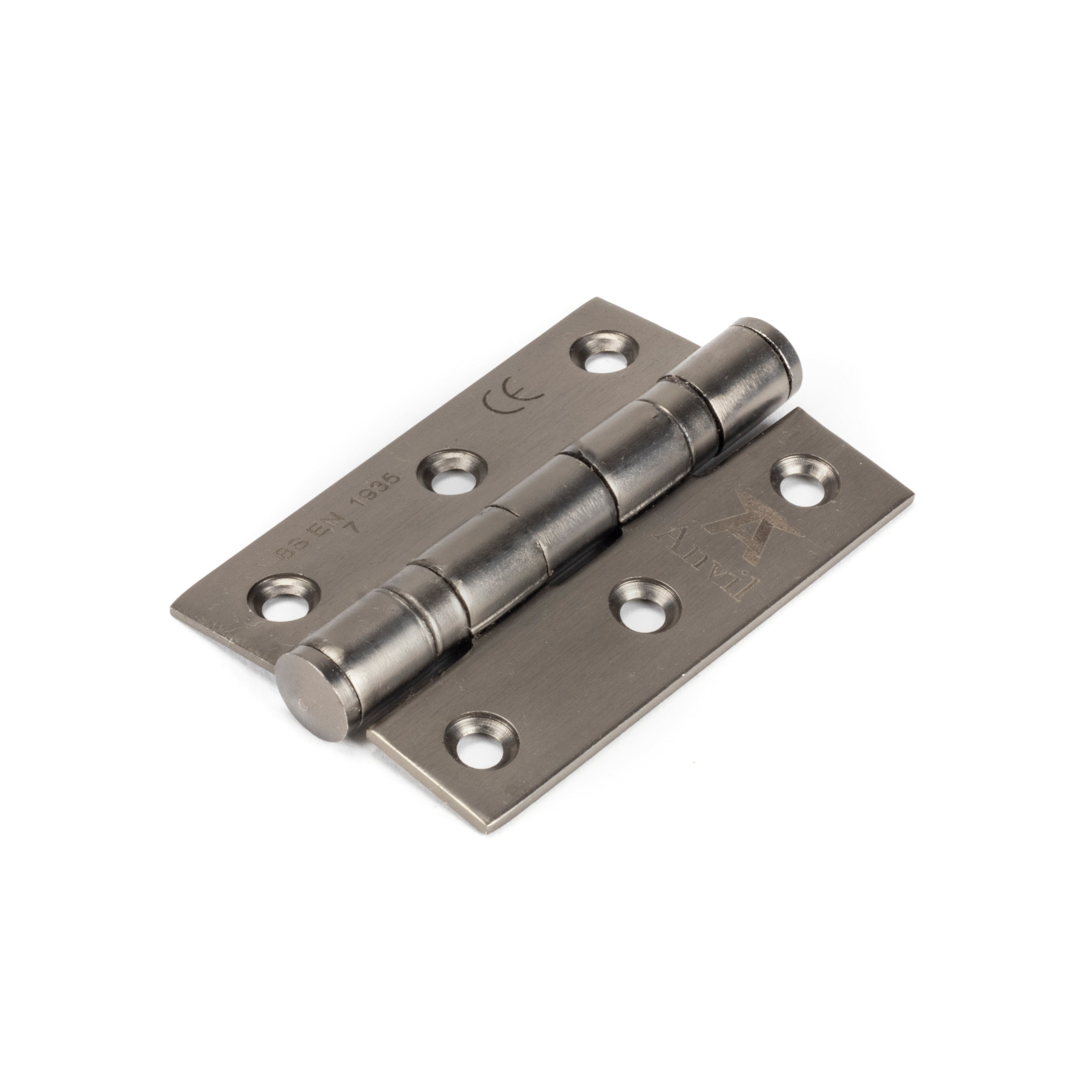 Aged Bronze 3" Ball Bearing Butt Hinge (pair) ss | From The Anvil-Butt Hinges-Yester Home