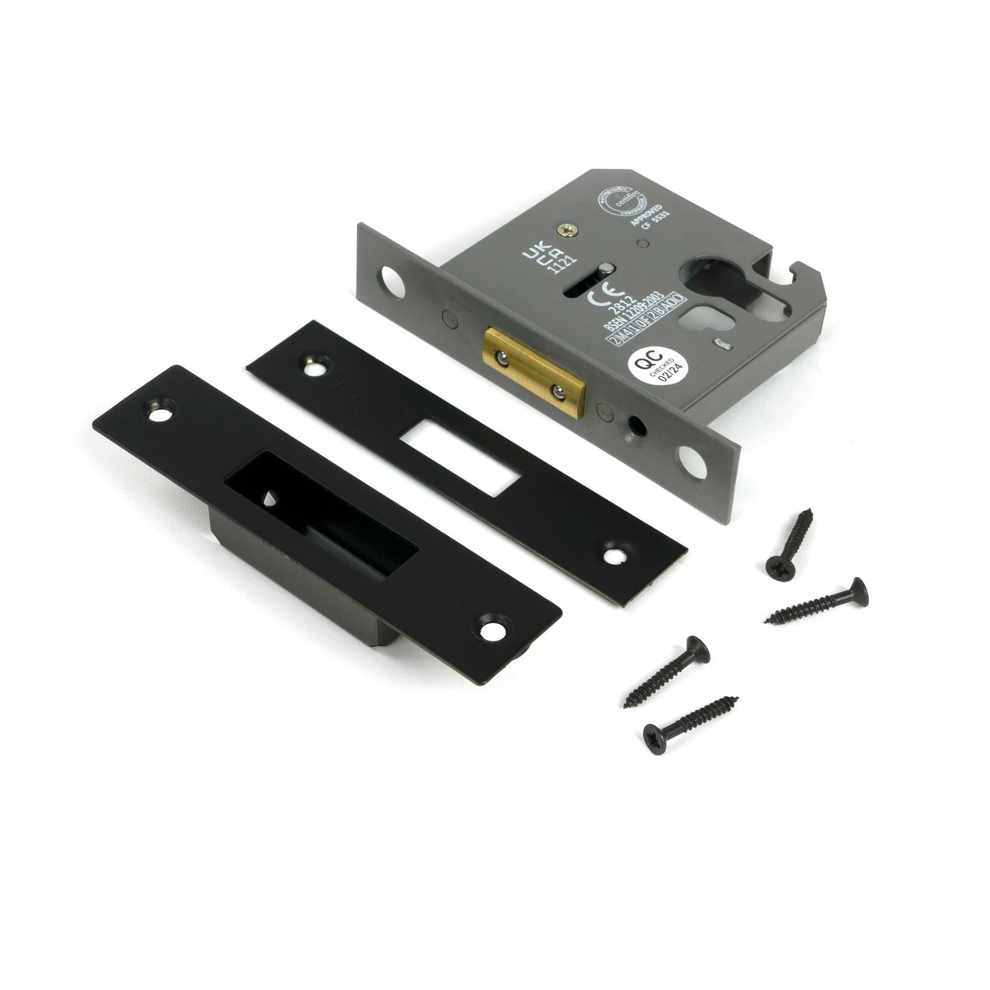 Aged Bronze 3" Euro Profile Dead Lock - Deadlocks & Deadbolts - From The Anvil - Yester Home