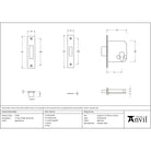 Aged Bronze 3" Euro Profile Dead Lock - Deadlocks & Deadbolts - From The Anvil - Yester Home