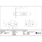 Aged Bronze 3" Tubular Mortice Latch - Latches - From The Anvil - Yester Home