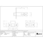 Aged Bronze 3" Tubular Mortice Latch - Latches - From The Anvil - Yester Home