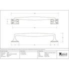 Aged Bronze 300mm Art Deco Pull Handle | From The Anvil-Pull Handles-Yester Home