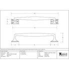 Aged Bronze 300mm Art Deco Pull Handle | From The Anvil - Pull Handles - From The Anvil - Yester Home