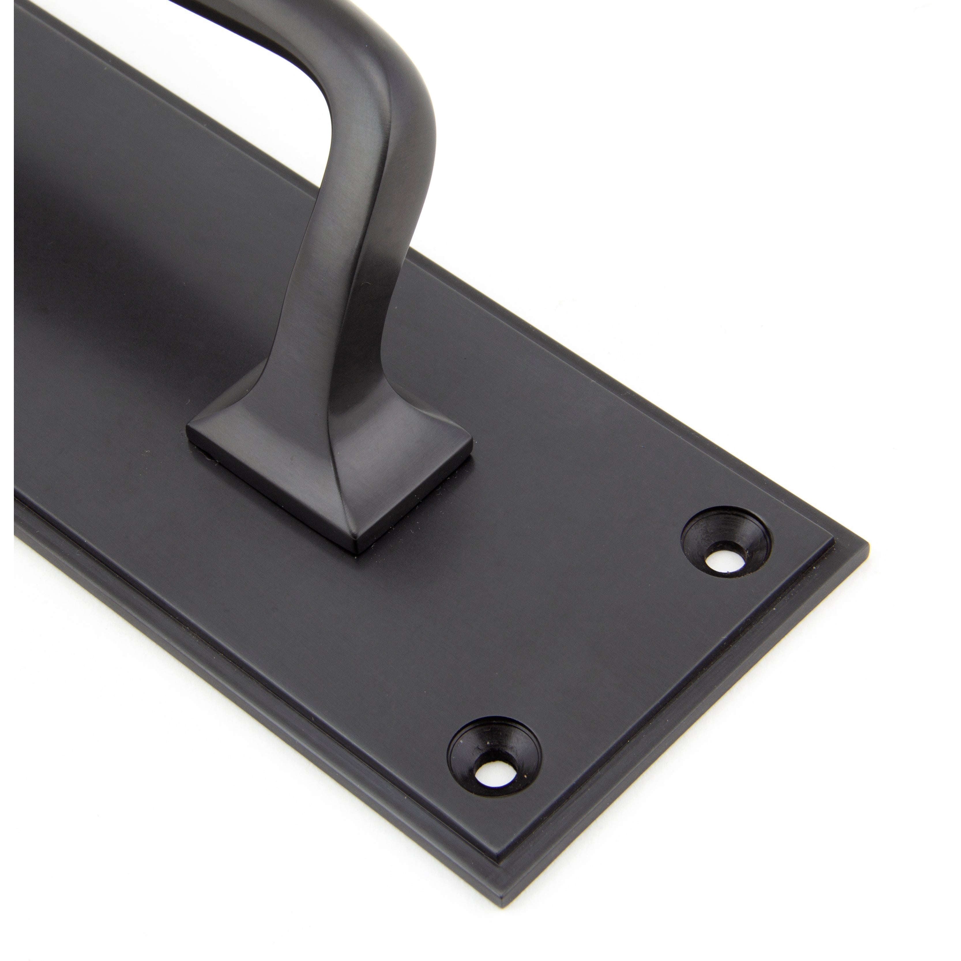 Aged Bronze 300mm Art Deco Pull Handle on Backplate | From The Anvil-On Backplate-Yester Home