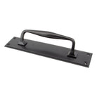 Aged Bronze 300mm Art Deco Pull Handle on Backplate | From The Anvil - On Backplate - From The Anvil - Yester Home