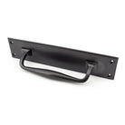 Aged Bronze 300mm Art Deco Pull Handle on Backplate | From The Anvil - On Backplate - From The Anvil - Yester Home