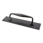 Aged Bronze 300mm Art Deco Pull Handle on Backplate | From The Anvil-On Backplate-Yester Home