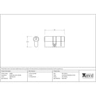 Aged Bronze 30/30 5pin Euro Cylinder | From The Anvil - Euro Cylinders - From The Anvil - Yester Home