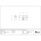 Aged Bronze 30/30 5pin Euro Cylinder KA | From The Anvil - Euro Cylinders - From The Anvil - Yester Home