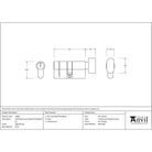 Aged Bronze 30/30 5pin Euro Cylinder/Thumbturn KA | From The Anvil - Euro Cylinders - From The Anvil - Yester Home