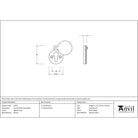 Aged Bronze 30mm Round Escutcheon | From The Anvil - Escutcheons - From The Anvil - Yester Home