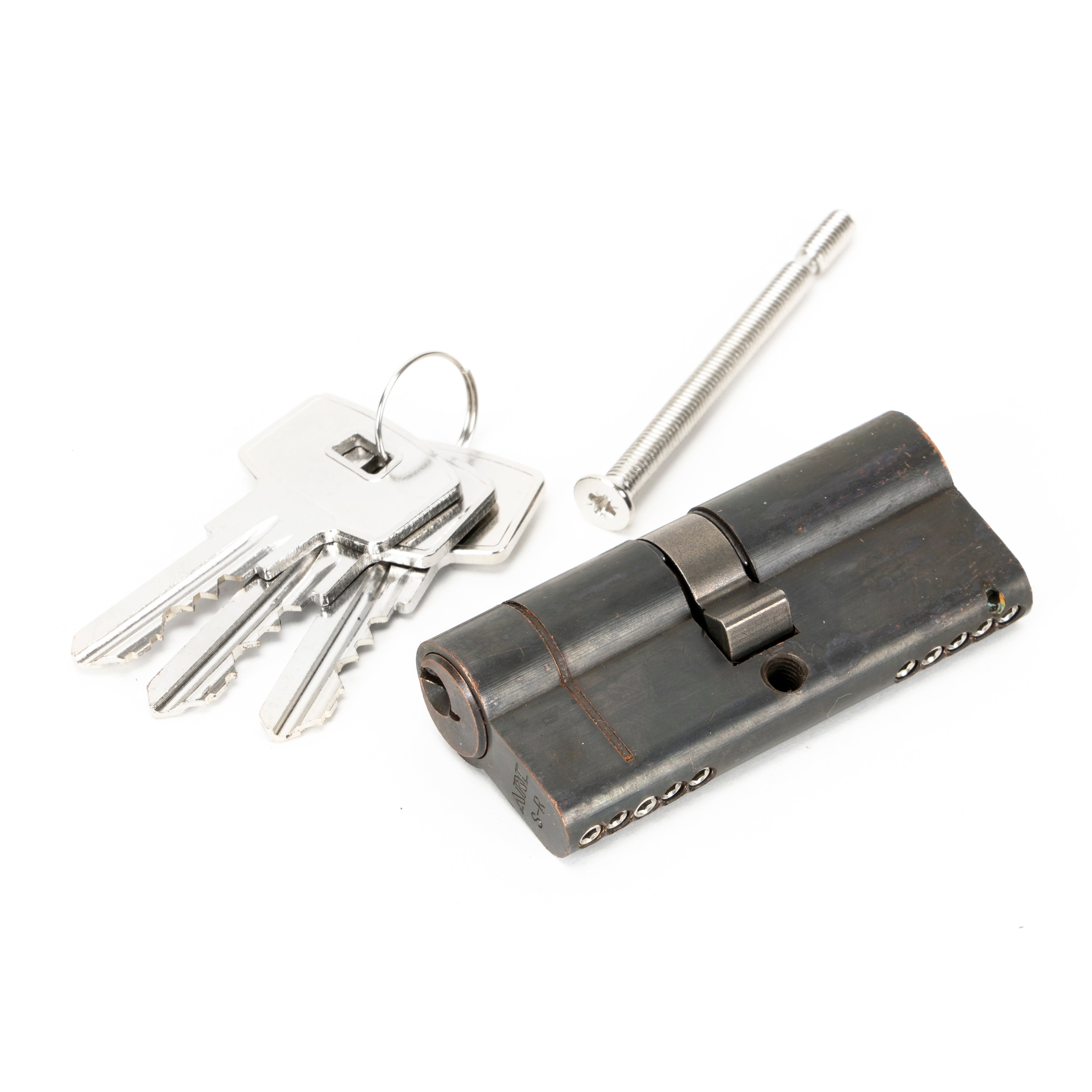 Aged Bronze 35/35 5pin Euro Cylinder KA | From The Anvil-Euro Cylinders-Yester Home