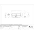 Aged Bronze 35/35 5pin Euro Cylinder/Thumbturn | From The Anvil-Euro Cylinders-Yester Home