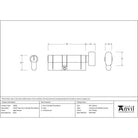Aged Bronze 35/45T 5pin Euro Cylinder/Thumbturn | From The Anvil - Euro Cylinders - From The Anvil - Yester Home