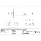 Aged Bronze 4" Heavy Duty Latch - Latches - From The Anvil - Yester Home