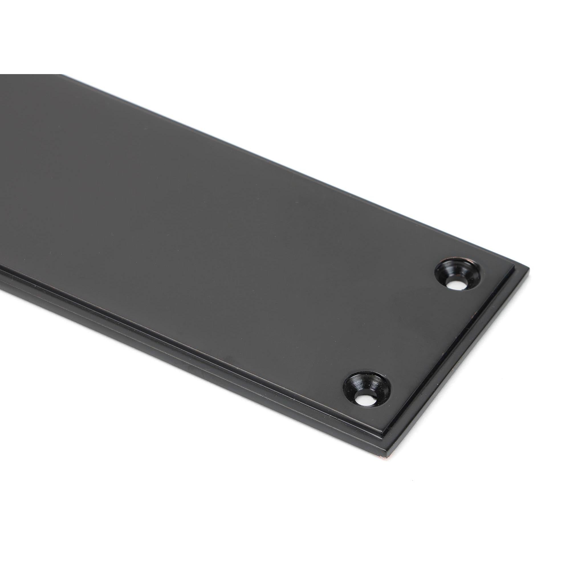 Aged Bronze 425mm Art Deco Fingerplate | From The Anvil - Fingerplates - From The Anvil - Yester Home