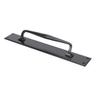 Aged Bronze 425mm Art Deco Pull Handle on Backplate | From The Anvil - On Backplate - From The Anvil - Yester Home