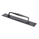 Aged Bronze 425mm Art Deco Pull Handle on Backplate | From The Anvil-On Backplate-Yester Home