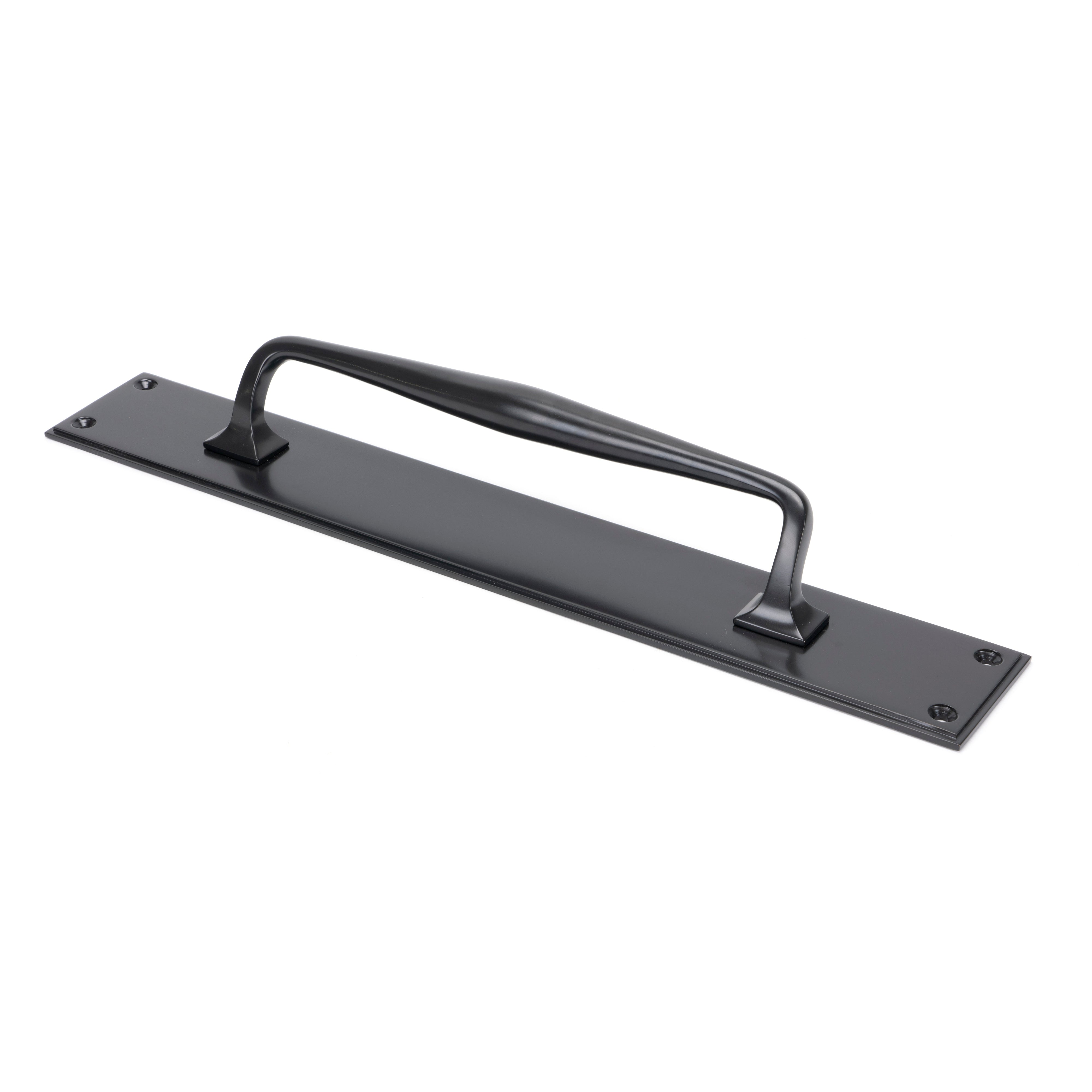 Aged Bronze 425mm Art Deco Pull Handle on Backplate | From The Anvil-On Backplate-Yester Home