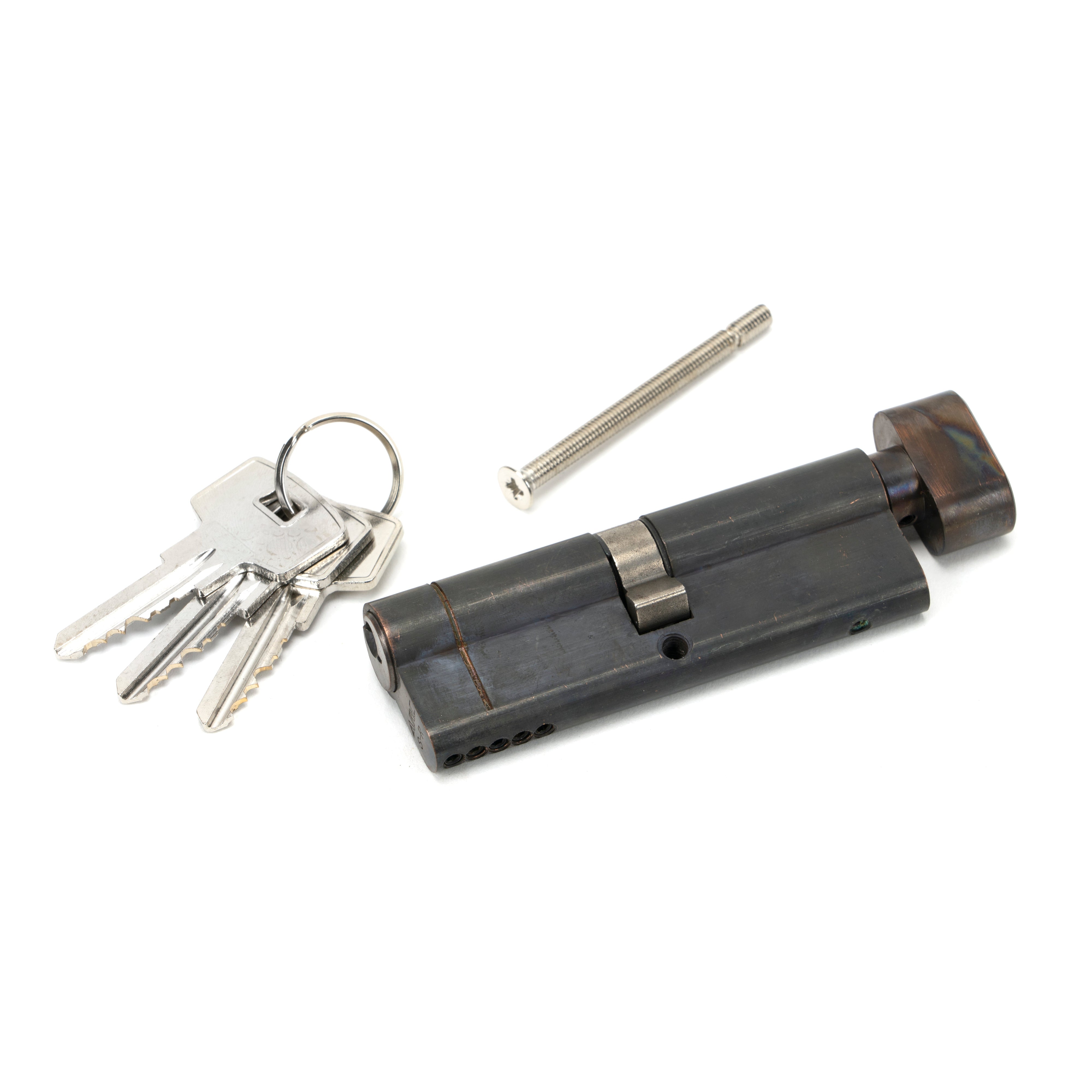 Aged Bronze 45/45 5pin Euro Cylinder/Thumbturn | From The Anvil-Euro Cylinders-Yester Home
